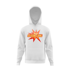 SCOOM GANG Bang! Hoodie in white